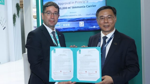LR and Guangzhou Shipyard International ink JDP for world’s largest ammonia carrier